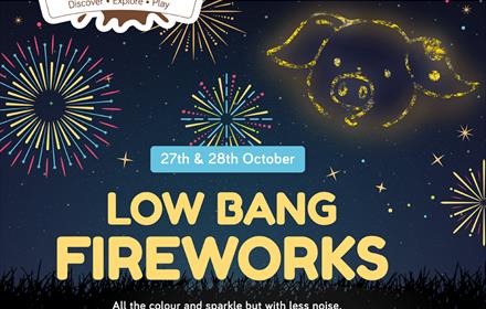 Godstone Farm's low bangs fireworks are perfect for those with little or sensitive ears.