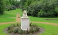 Lion scultpture at Deepdene Gardens - Spring - landscape by C Howard