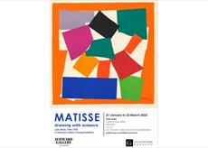 Matisse drawing with scissors exhibition