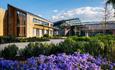 RHS Hilltop – The Home of Gardening Science at RHS Garden Wisley. The Wellbeing Garden during RHS / Joanna Kossakfinal planting. Designed by Matt Keig