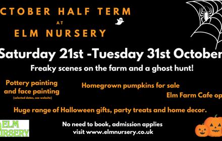 Elm Nursery October half term Halloween event 2023