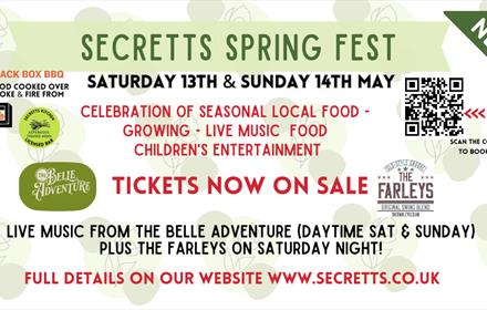 Details and link to ticketing for Secretts Spring Fest