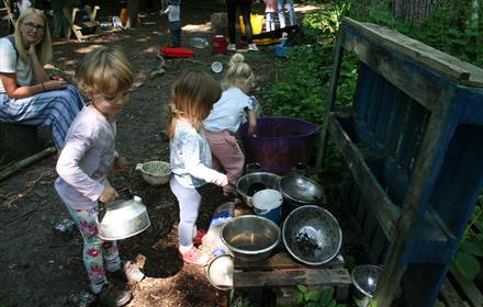 Fun in the forest kitchen
