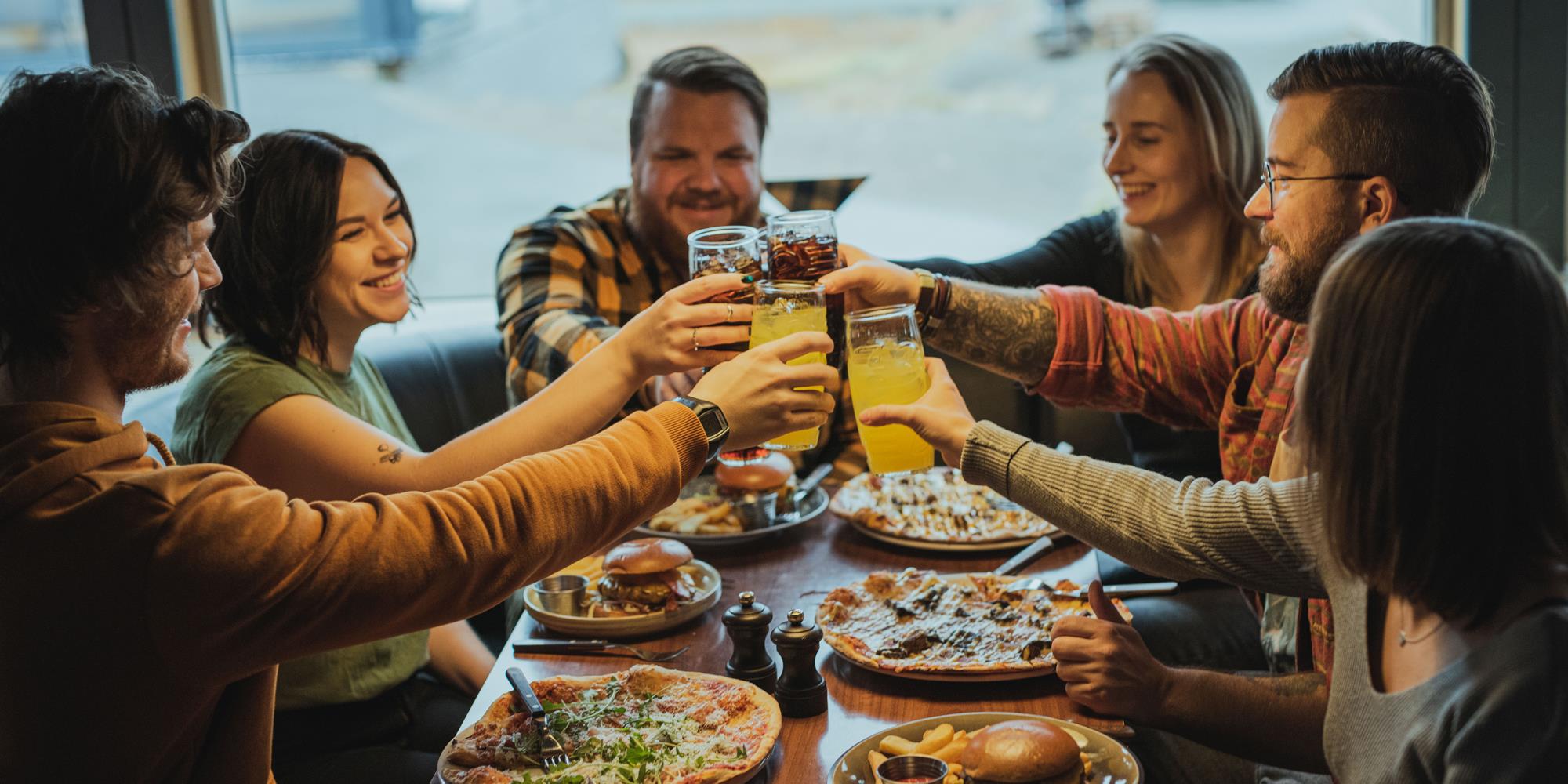 Friends at a restaurant