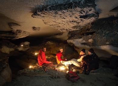Overnight adventure in the ice caves