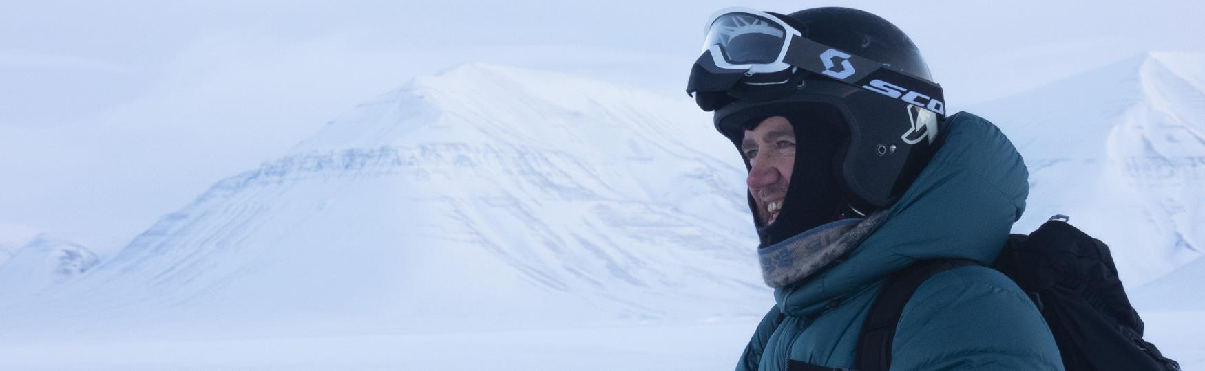 Ronny Brunvoll in snowmobile gear