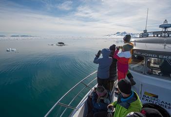 Spot the dot - Wildlife and glacier safari with closed boat - Basecamp Explorer Spitsbergen