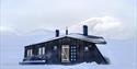 Krekling Lodge seen from the outside in wintertime