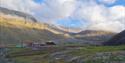 Mountainous landscape in Longyearbyen's vicinity in the innermost part of Longyeardalen