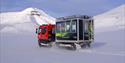 Snowcat driving in snow