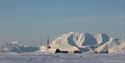 Isfjord Radio in wintertime