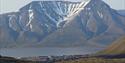 View over Longyearbyen and towards Hjortfjellet