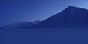 Wintercamp during the blue hour