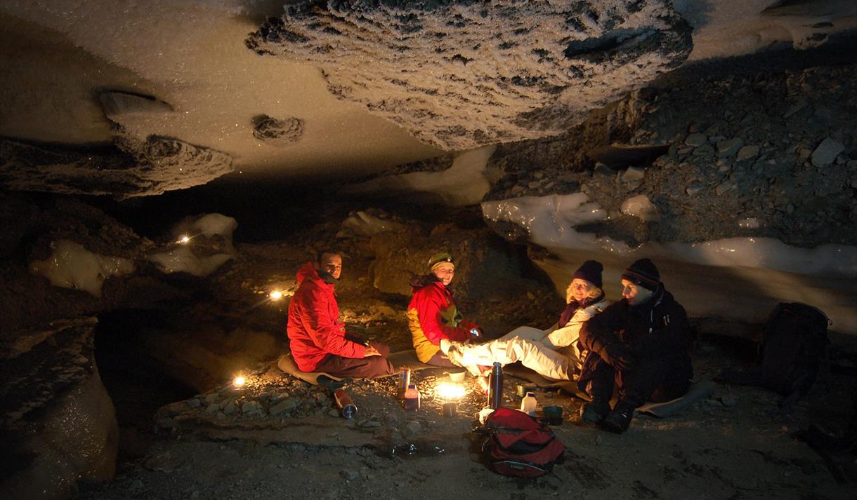 Overnight adventure in the ice caves