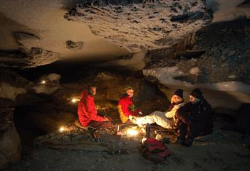 Overnight adventure in the ice caves