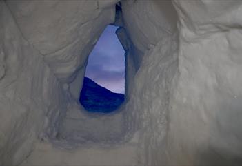 Inside an icecave