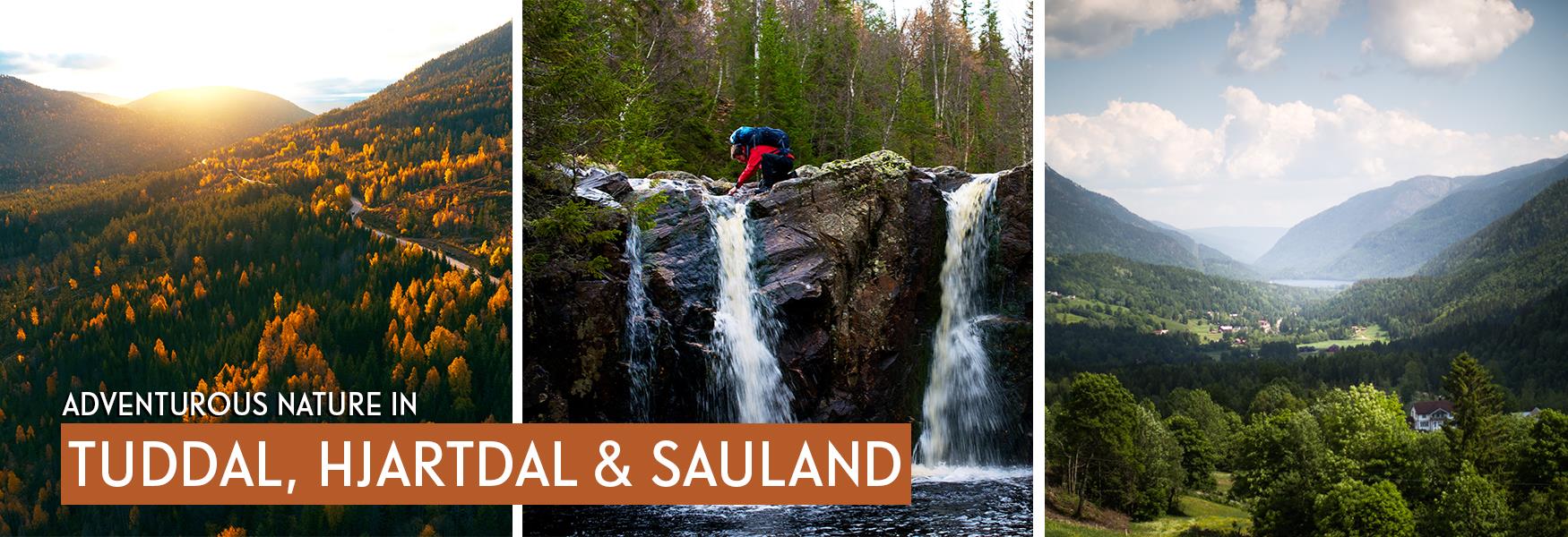 banner "Adventures nature Tuddal, Hjartdal, Sauland