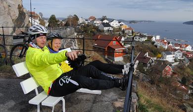 Cycling along the coast of Grenland