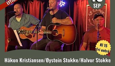plakat med to menn som synger