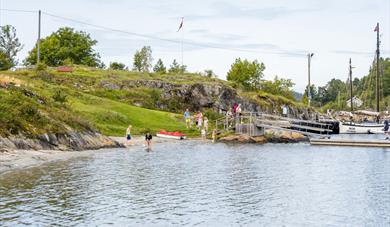 Dikkon beach on Sandøya in Porsgrunn