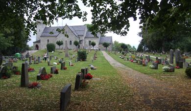 the cemetery of Gjerpen church in Skien