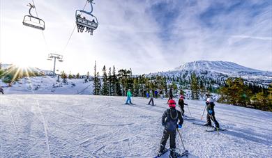 Gausta ski center offers tracks for all levels. 