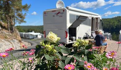 motorhome at Hulfjell motorhome camp