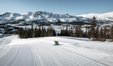 alpine skiing at Gausta ski centre