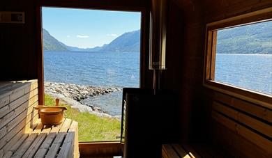 badstue på Sandviken camping
