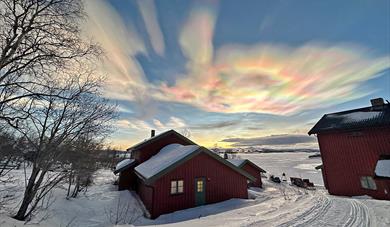 Møsstrond Turisthytte om vinteren