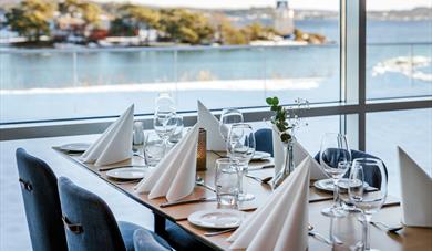 utsikt fra restauranten på Quality Hotel Skjærgården