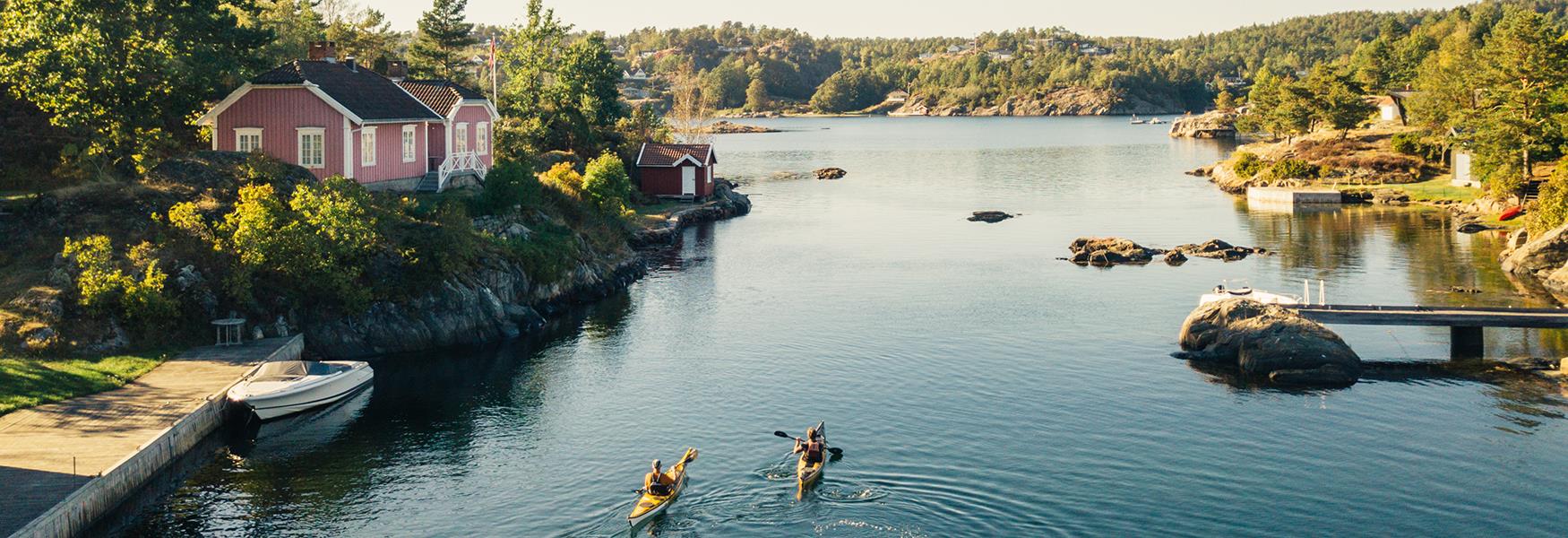 Kayaking in Valle, Bamble