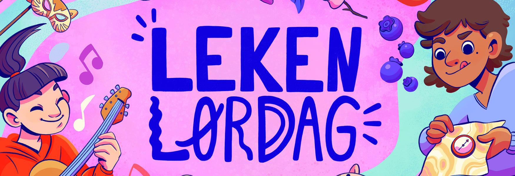 plakat til "Leken Lørdag" i Skien