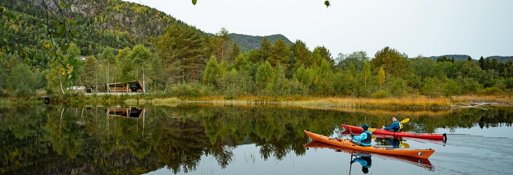 padling ved gapahuk i Kviteseid