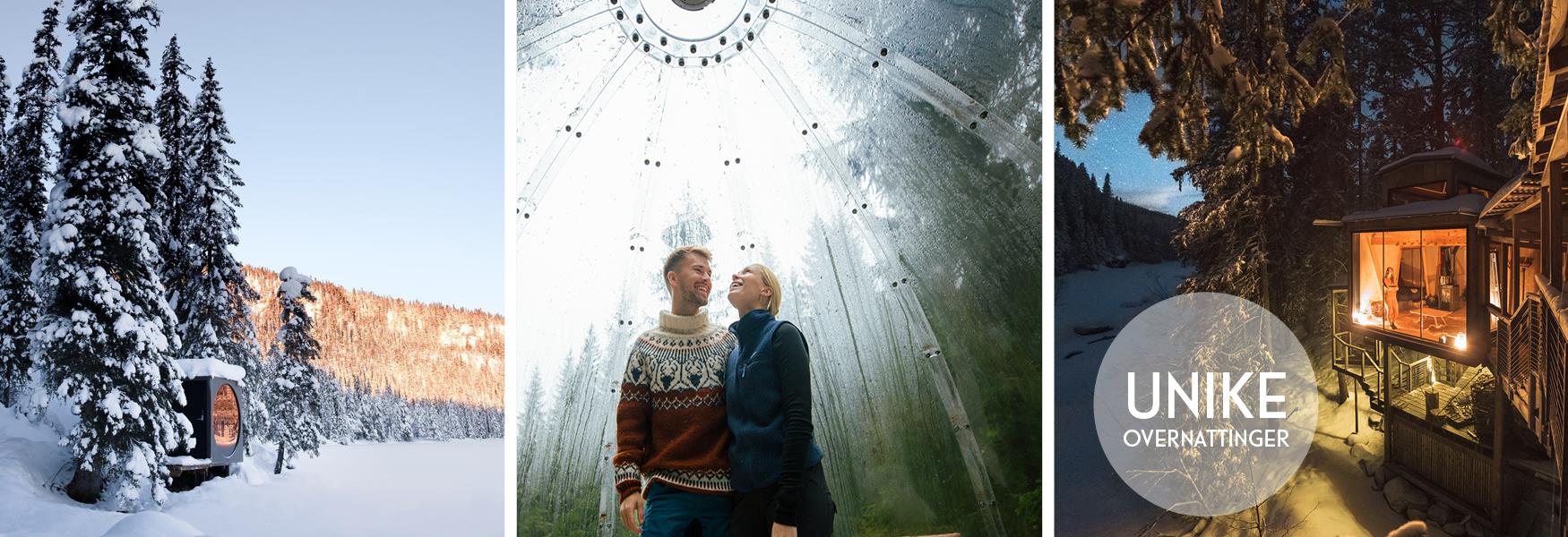 bannerbilde unike overnattinger vinter