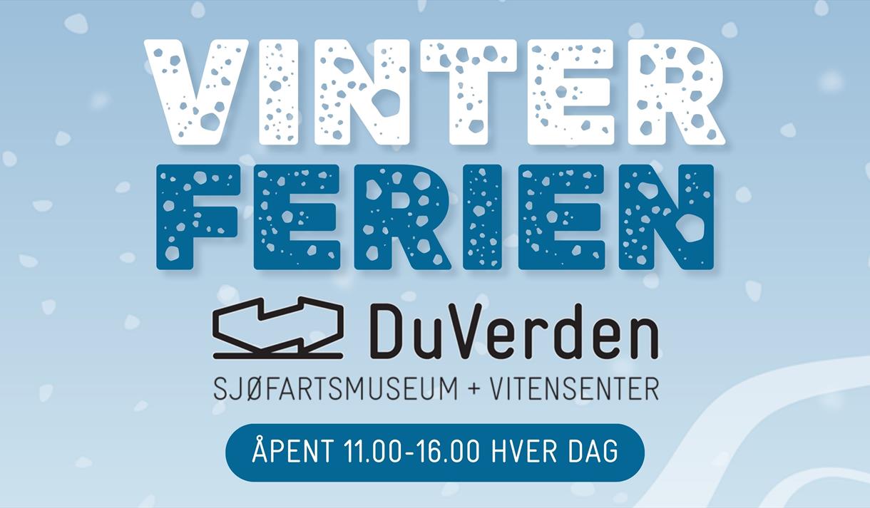 plakat "vinterferie på DuVerden"