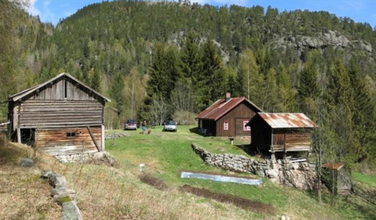 Lite småbruk med små koselige hus
