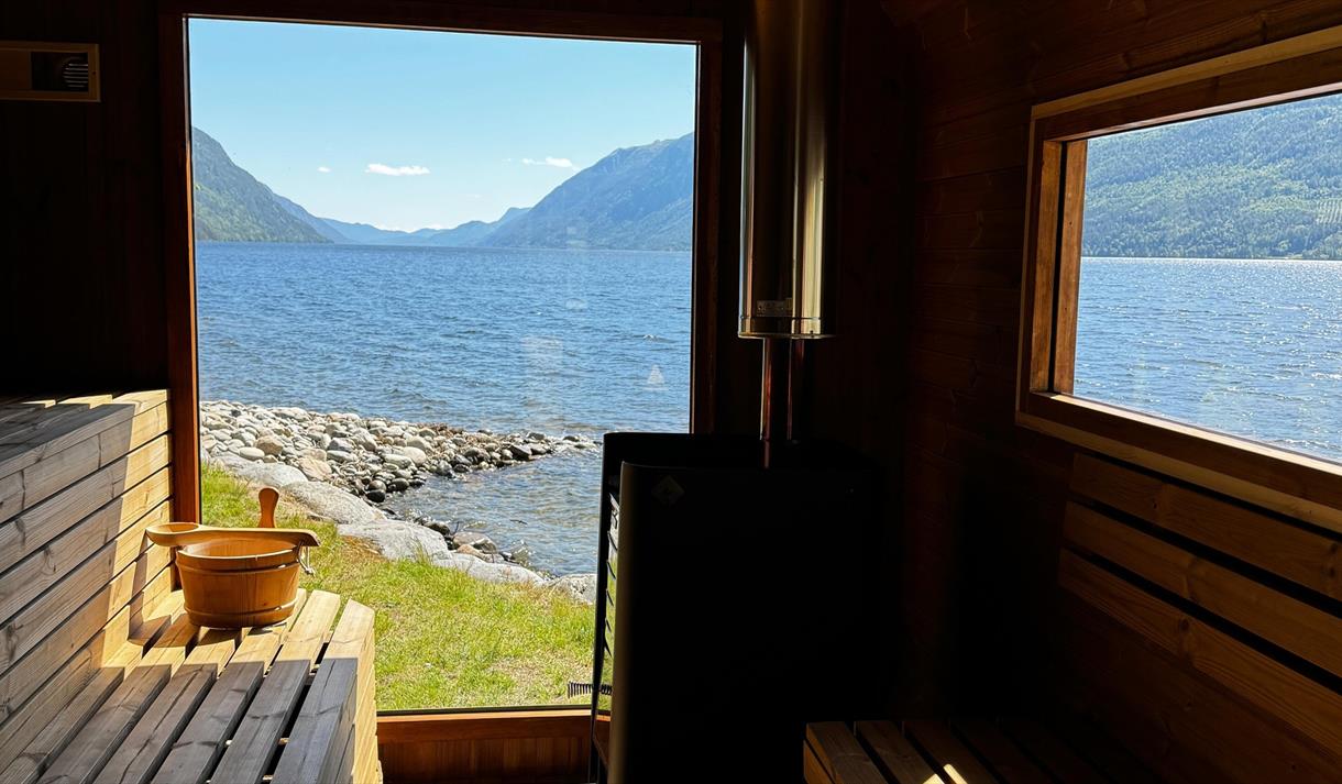 badstue på Sandviken camping