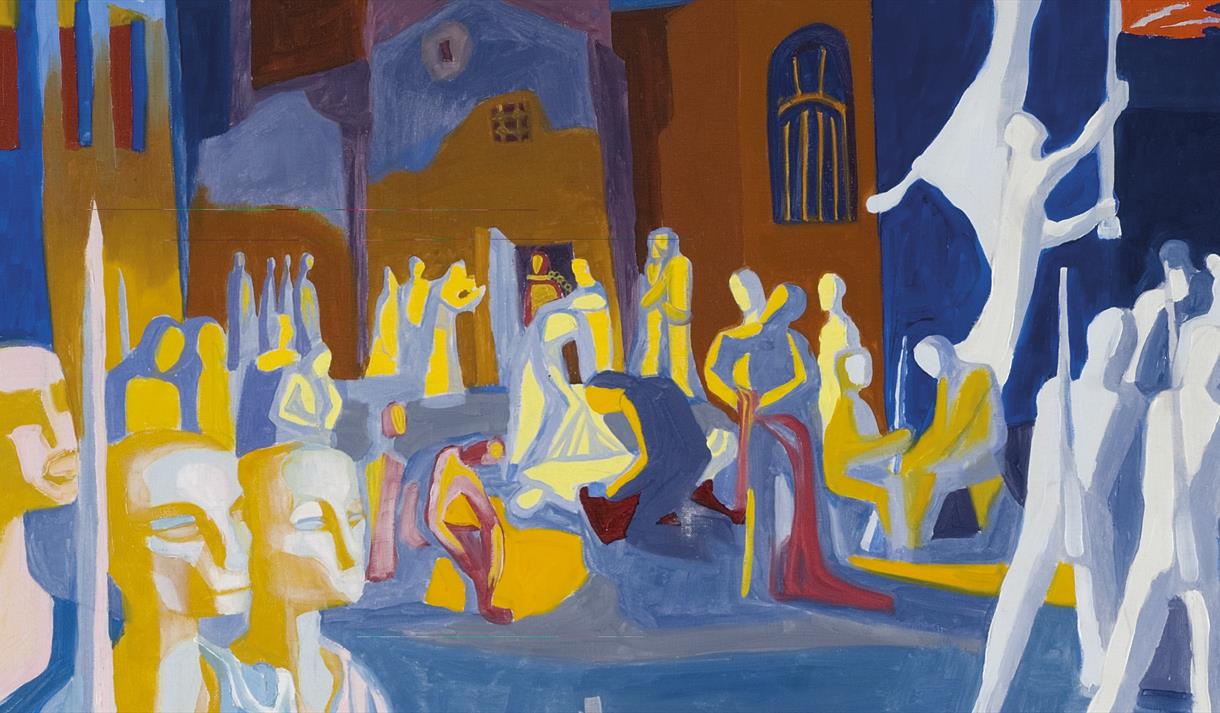 Arne Ekeland, I revolusjonens forgård. Verket er i Christen Sveaas kunstsamling.