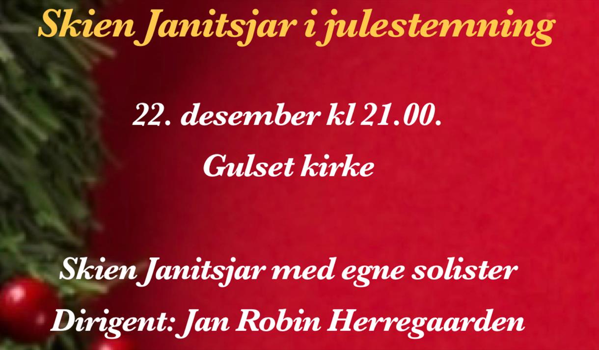 Plakat til "Skien jantisjar i julestemning"