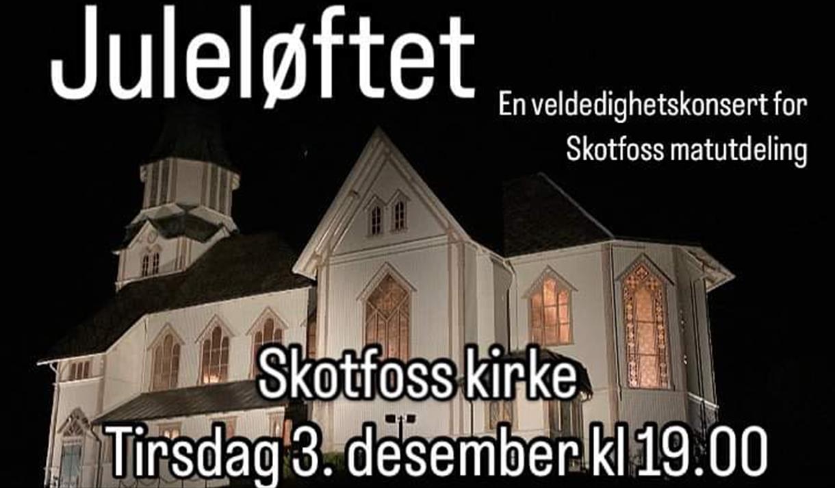 plakat til "Juleløftet- en veldedighetskonsert"