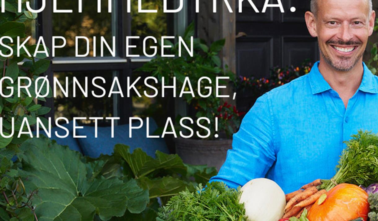 bilde av mann med frukt