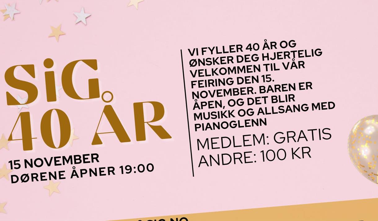 plakat til "SiG 40 år"