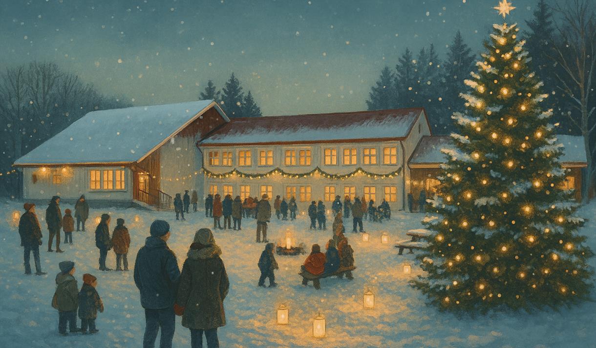 bilde laget av KI som viser julestemning