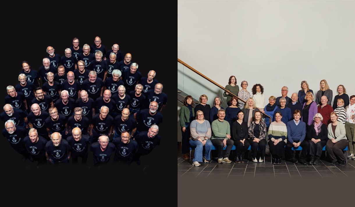bildecollage av Samklang og Skien Manssangforening