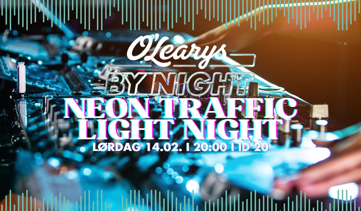 plakat til "Neon traffic light night"
