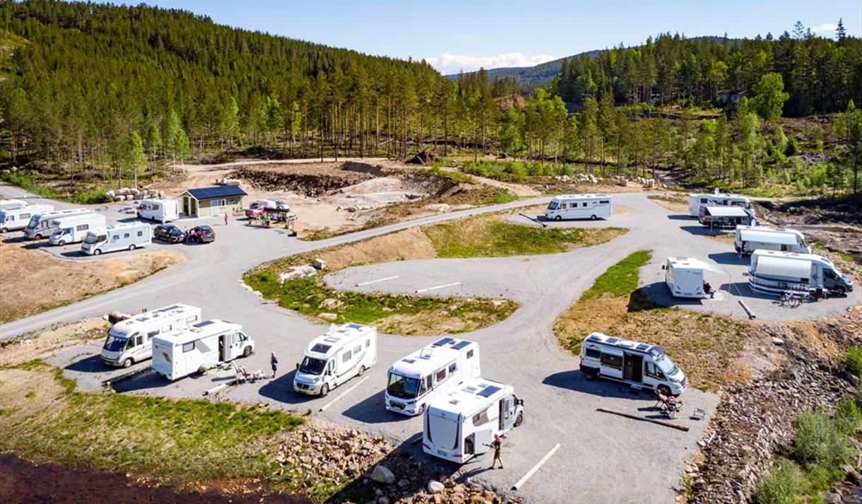 bobiler på Villmarkseventyret camping i Drangedal