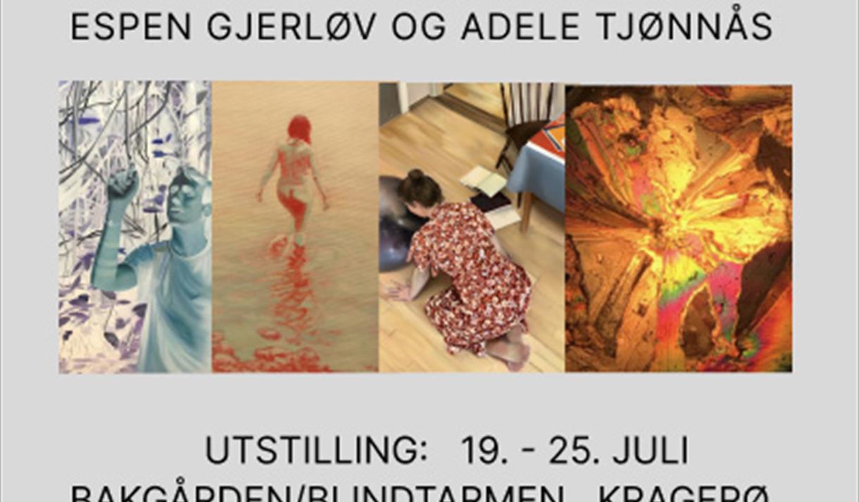 plakat til Utstilling med Espen Gjerløv og Adele Tjønnås
