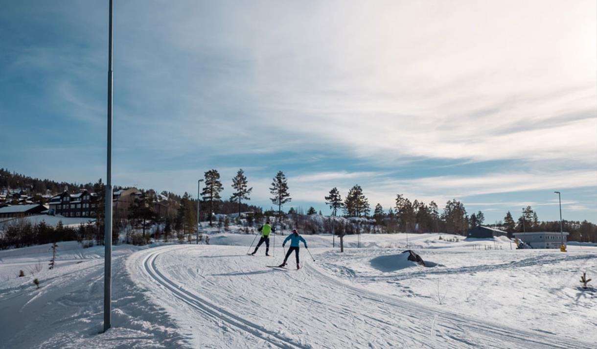 2 på langrennsløypa på Gautefall Biathlon