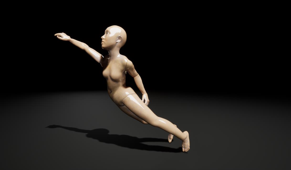 en naken kvinnedokke